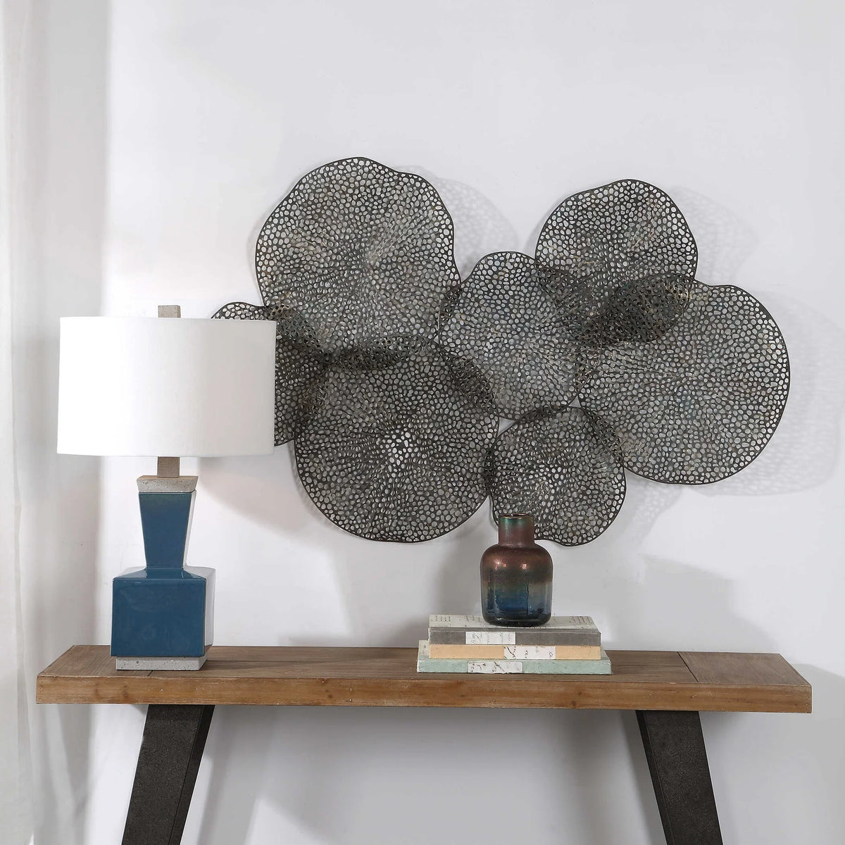 Antiqued Gold Metal Wall Art
