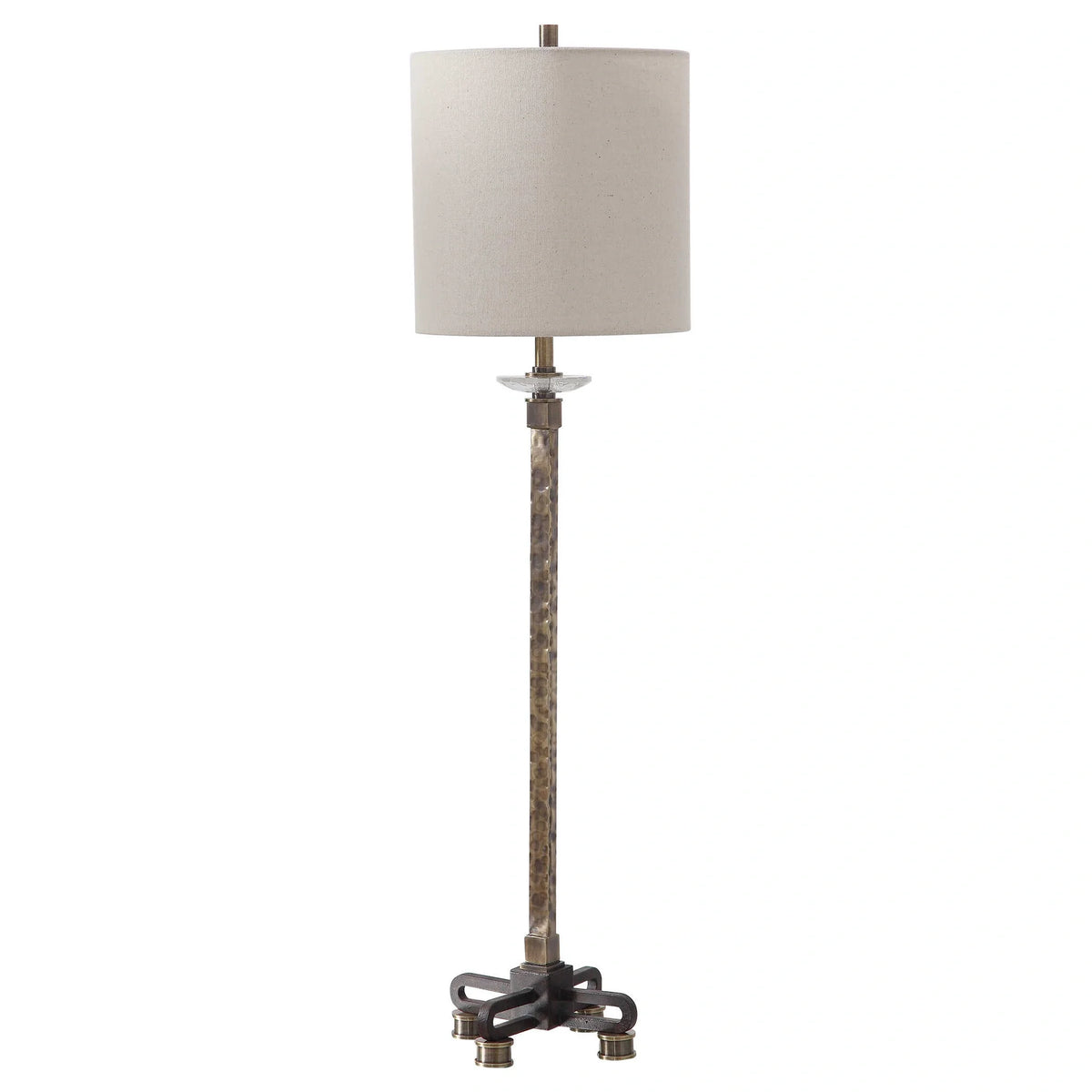 Industrial Hammered Steel Buffet Lamp