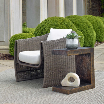 Hammered Bronze Outdoor Side Table