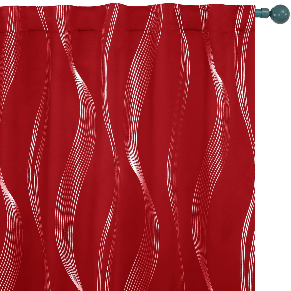 Transform Your Space with Deconovo Silver Print Wave Striped Blackout Curtains - 2 Panels of Thermal Insulated, Soundproof Elegance for Your Living Room or Bedroom