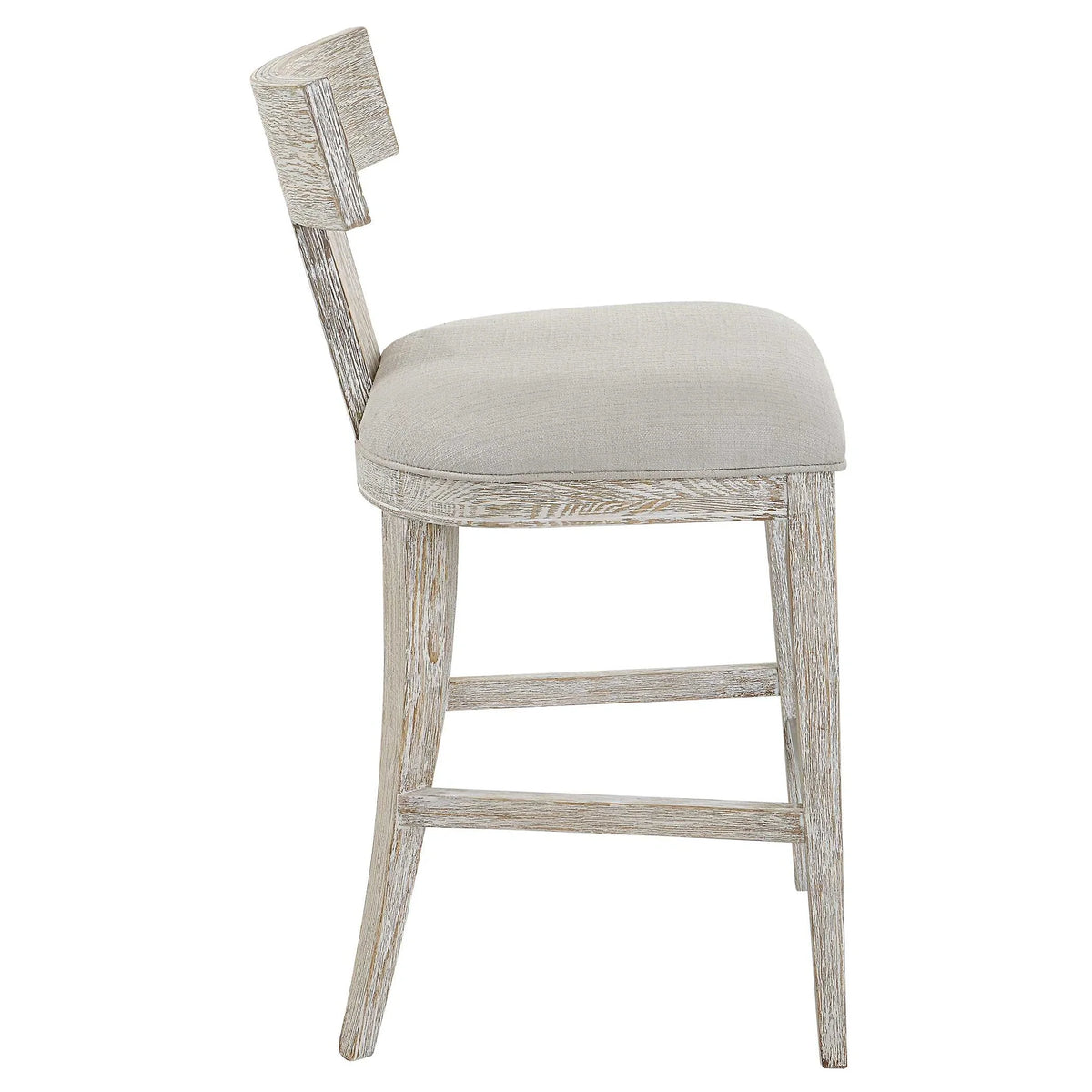Whitewashed Wood Counter Stool