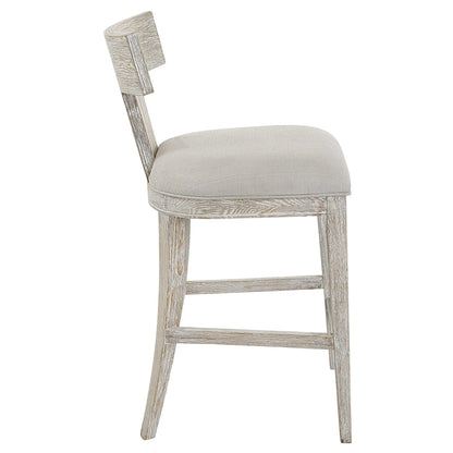 Whitewashed Wood Counter Stool
