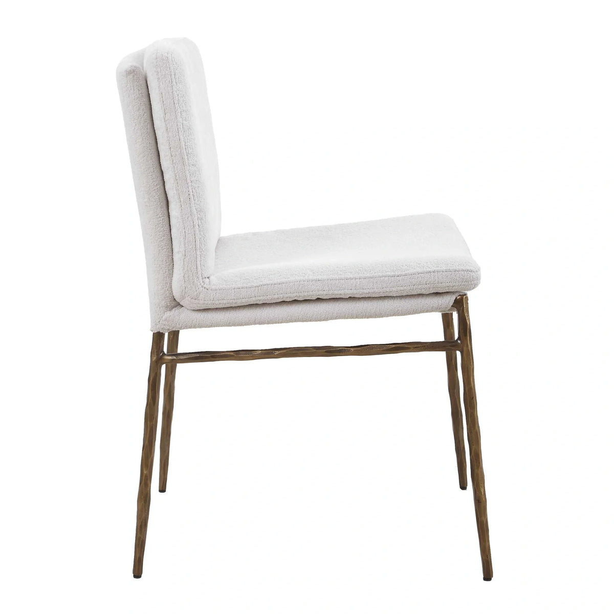 Textured White Dining Chair