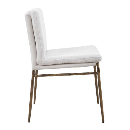 Textured White Dining Chair