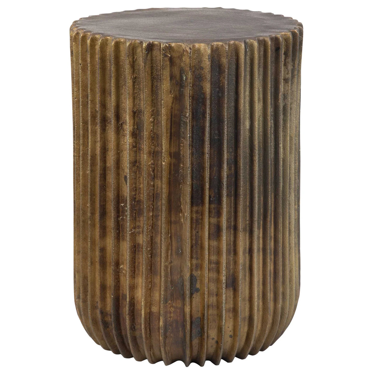 Textured Gold Accent Table