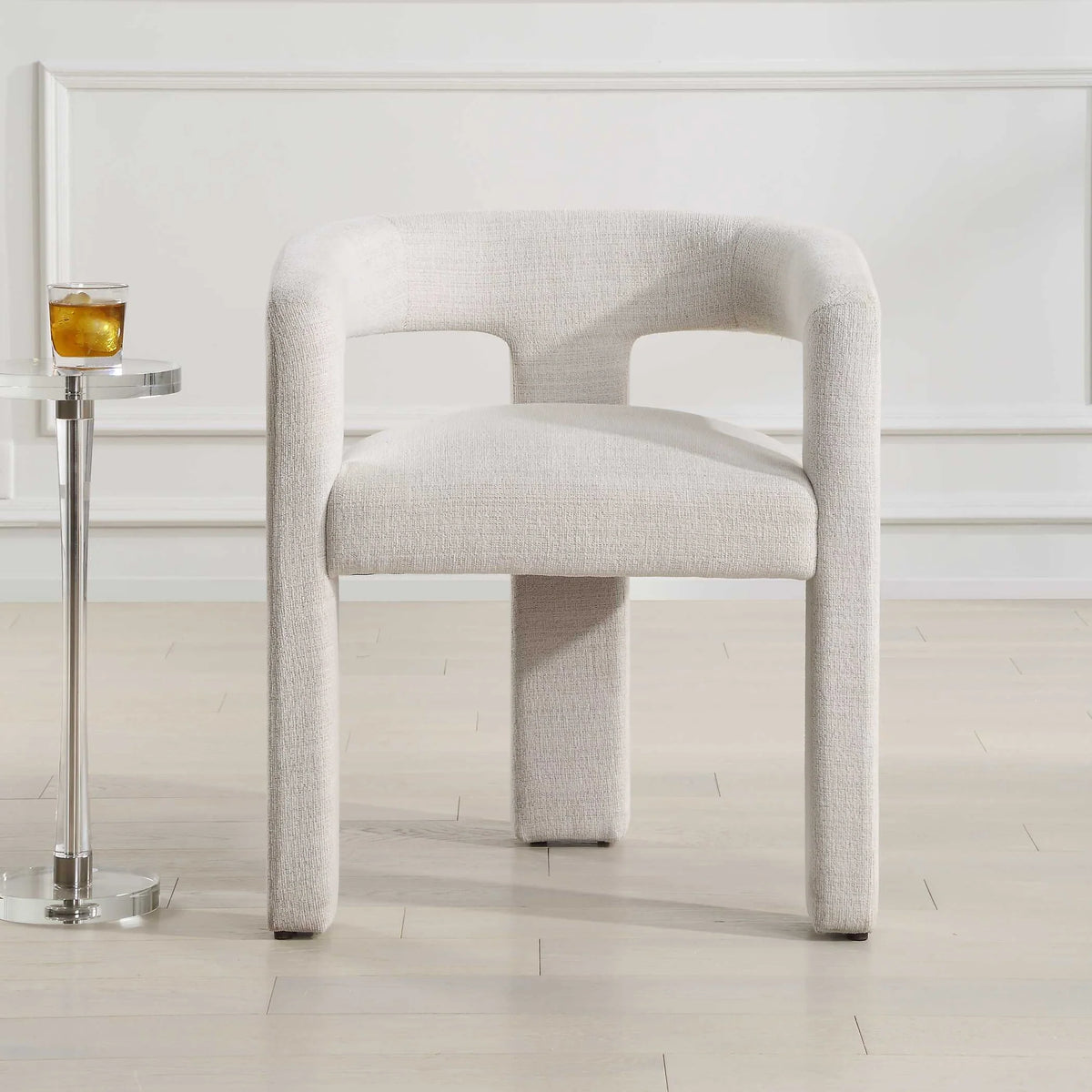 Sculptural Fabric Dining Chair