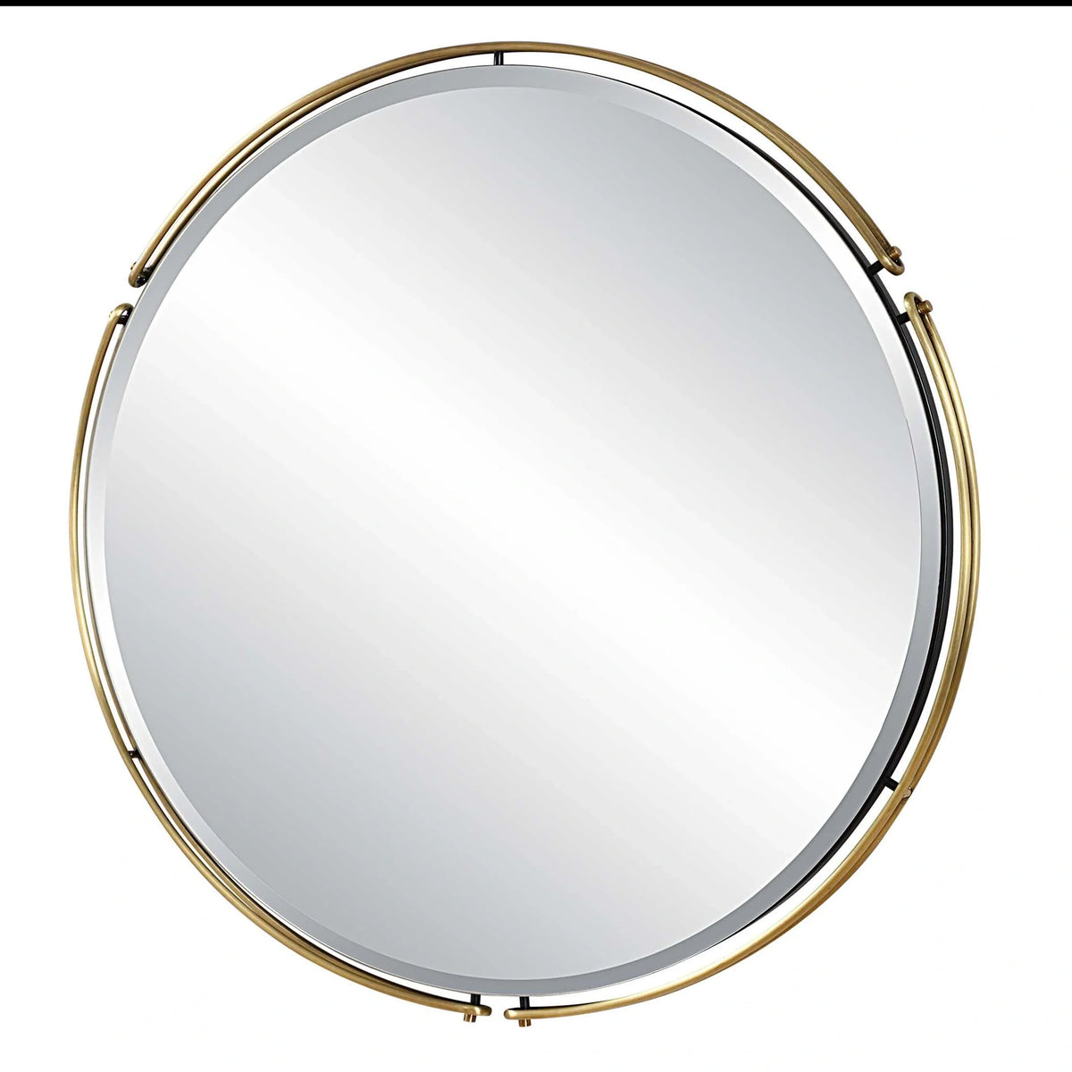 Brass Round Mirror