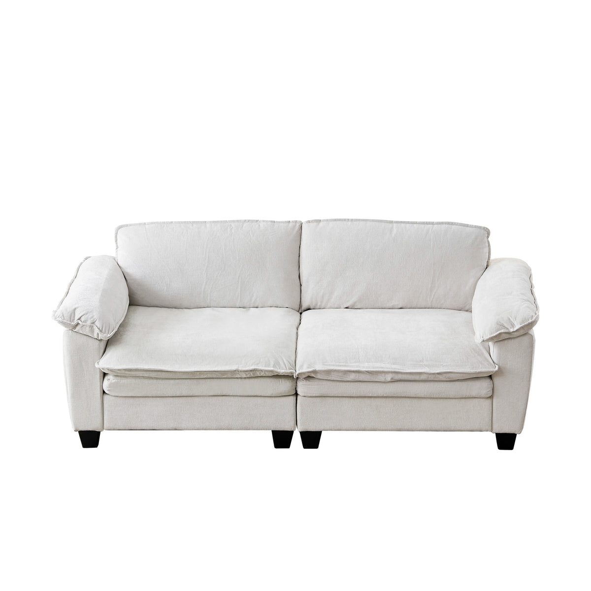 [Bellemave] Modular Sectional Loveseat Sofa, 2-Seat Chenille Couch with Washable Zipper Cushion Covers for Living Room