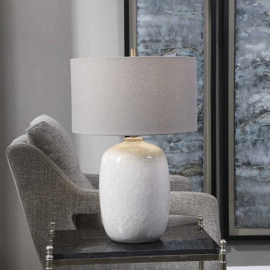 White Glaze Table Lamp