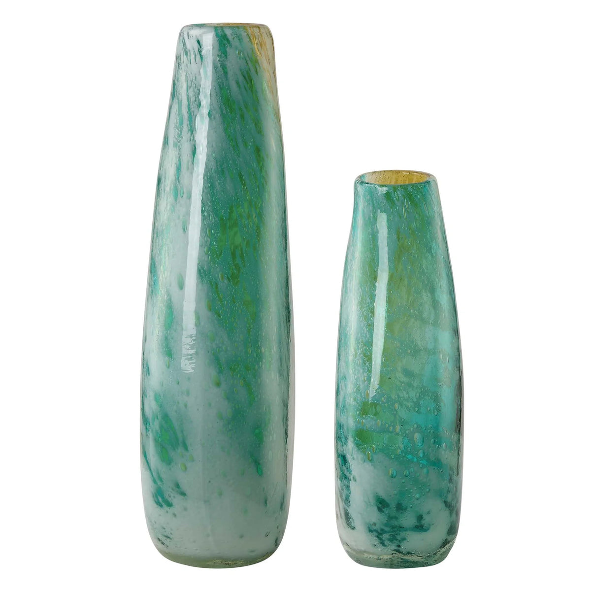 Bubble Glass Vases, Set of 2