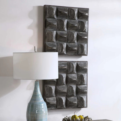 3D Scooped Wood Wall Panel