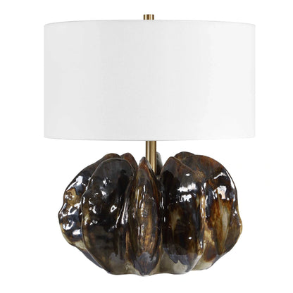 Brown Glass Table Lamp