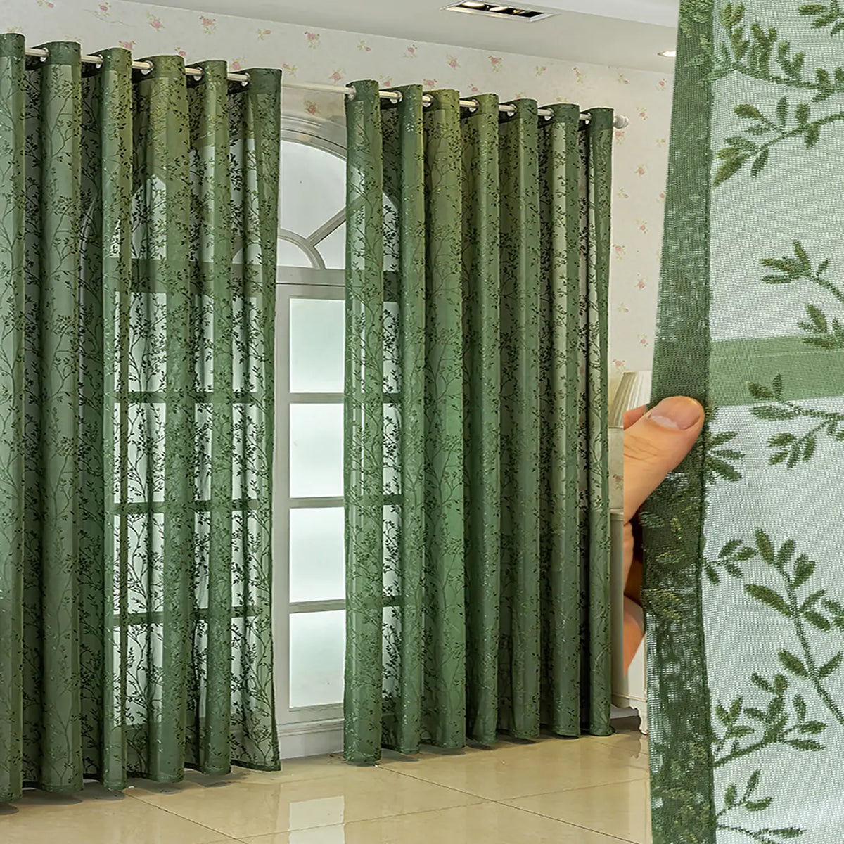 American Luxury Embroidered Vintage Window Curtains