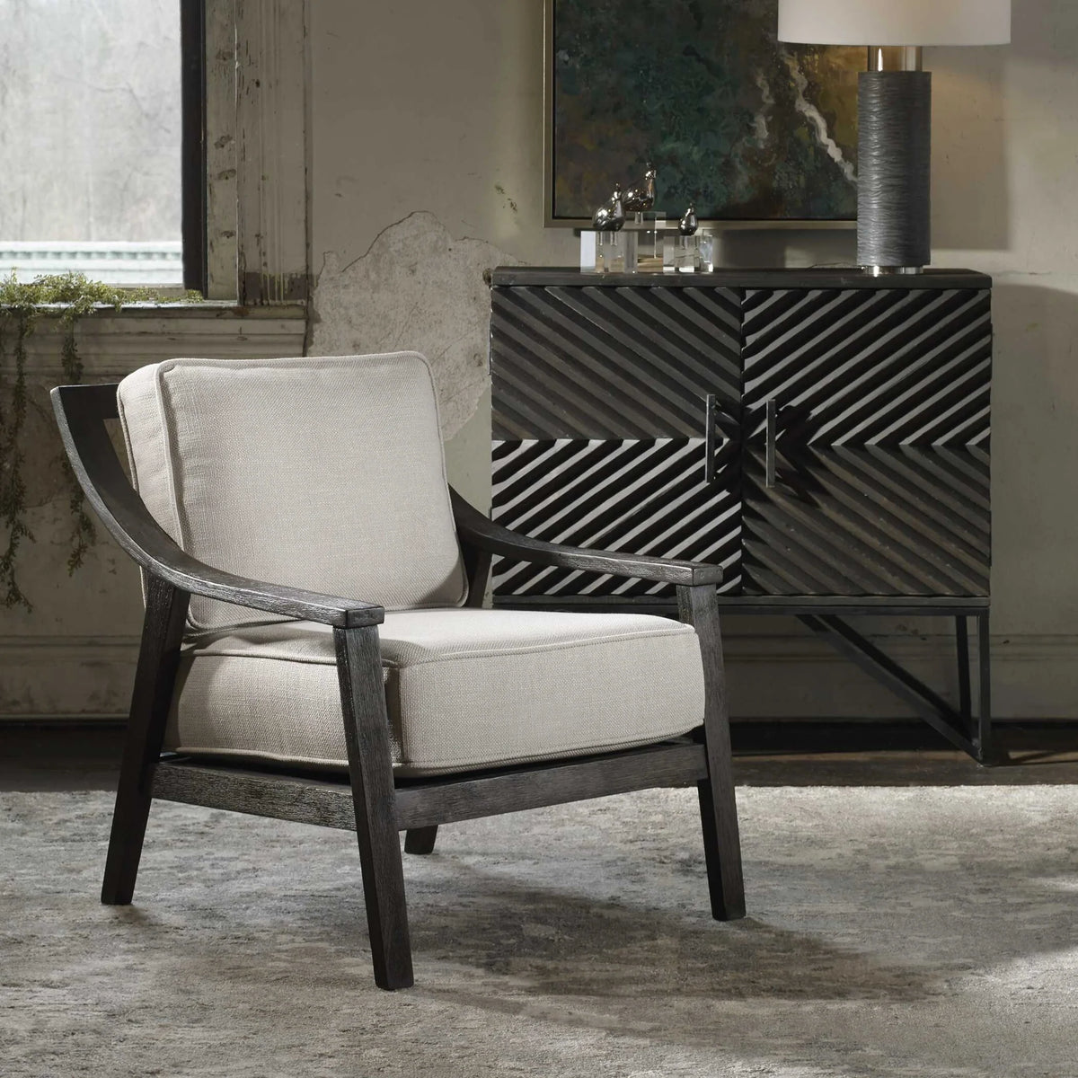 Beige Accent Chair