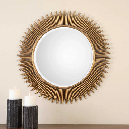 Round Gold Mirror