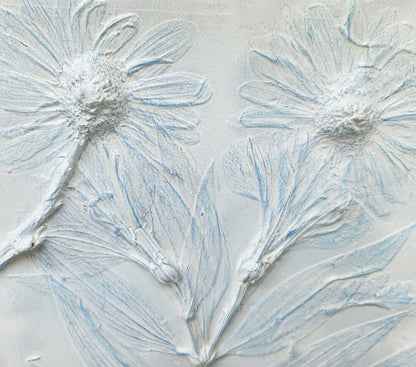 Peruvian Lily & Daisies Plaster Wall Art – A Breath of Fresh Garden Air for Your Home