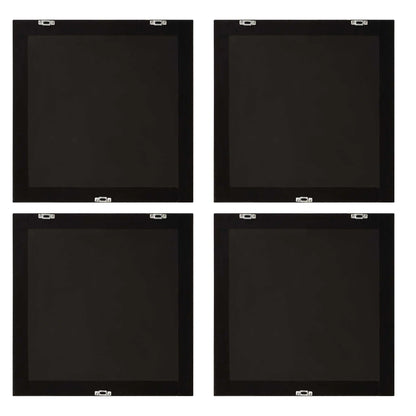 Textured Abstract Framed Prints, Set of 4
