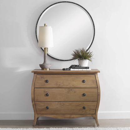 Industrial Round Mirror