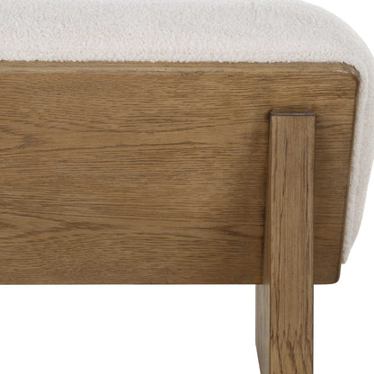 Ivory Fabric Bench