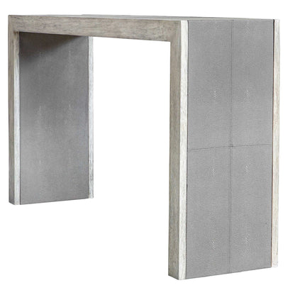 Aged Gray Console Table