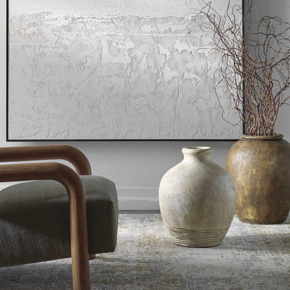 Oversized Rustic Concrete Vase