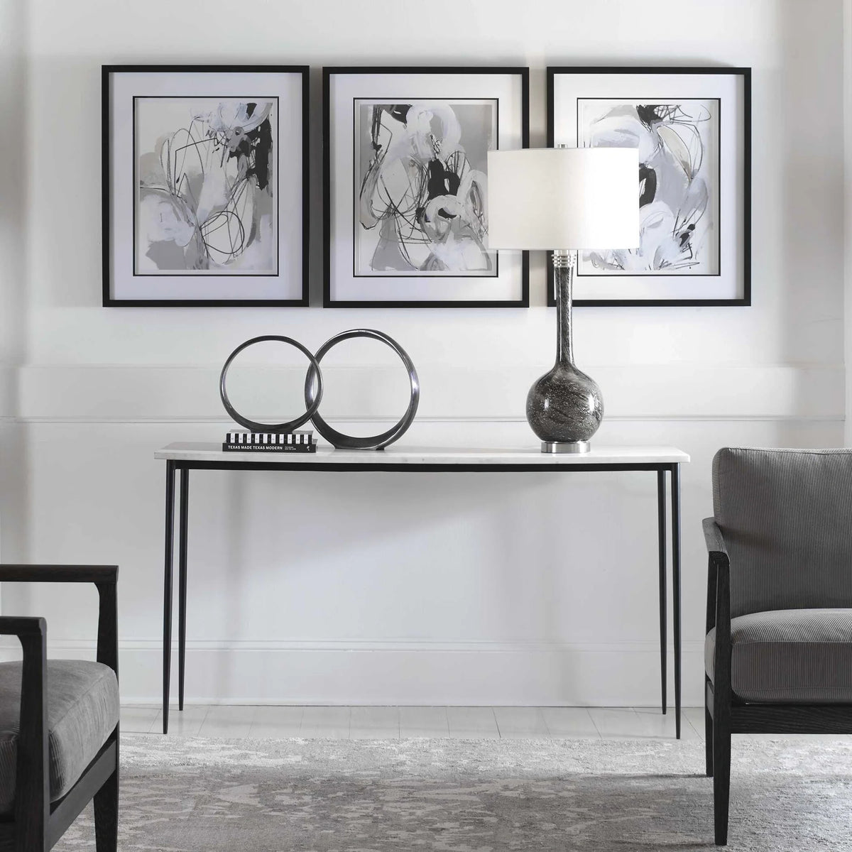 White Marble Console Table