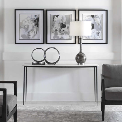 White Marble Console Table