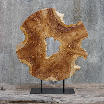 Tamarind Wood & Metal Sculpture