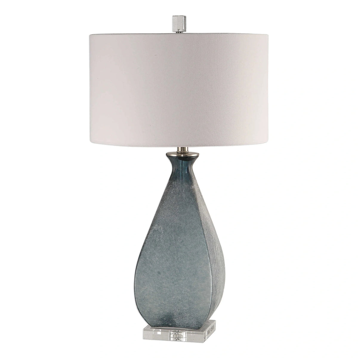 Ocean Blue Glass Table Lamp