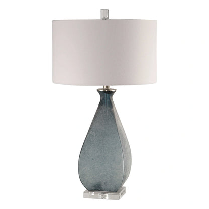 Ocean Blue Glass Table Lamp