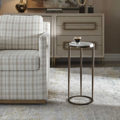 Round Marble Accent Table