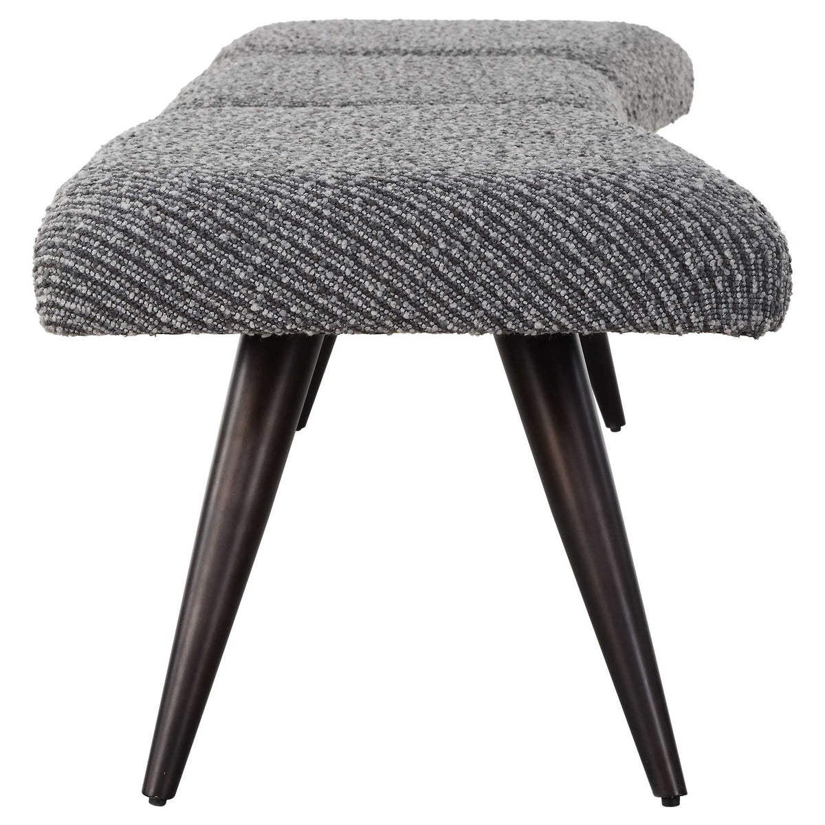 Charcoal Fabric Bench