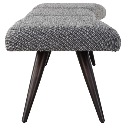 Charcoal Fabric Bench