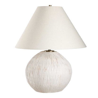 Aged White Table Lamp