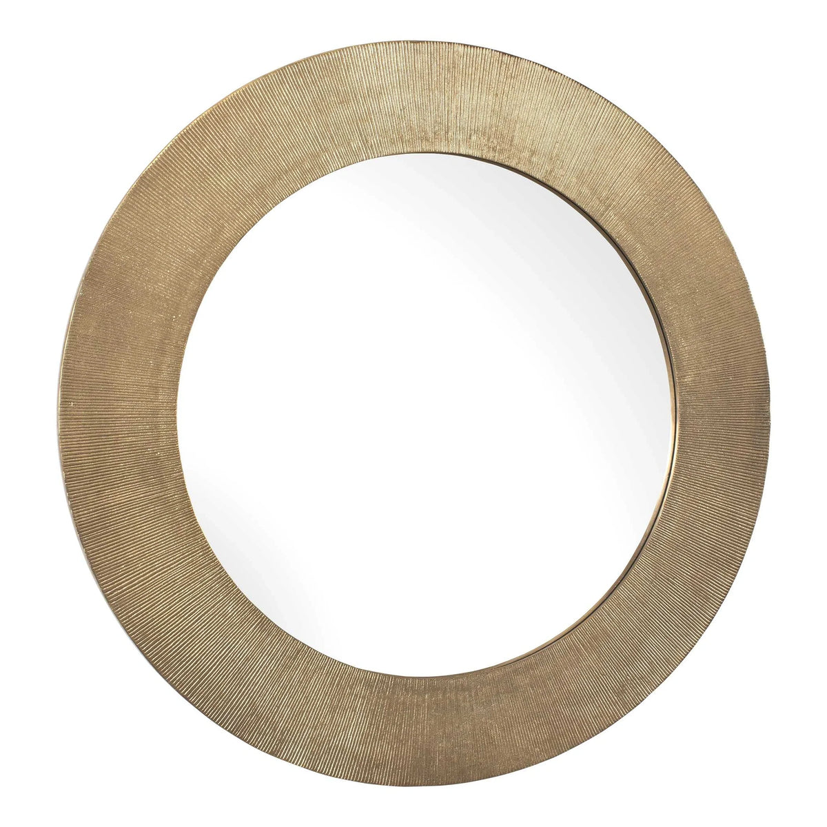 Antique Brass Round Mirror