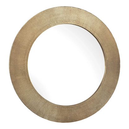 Antique Brass Round Mirror