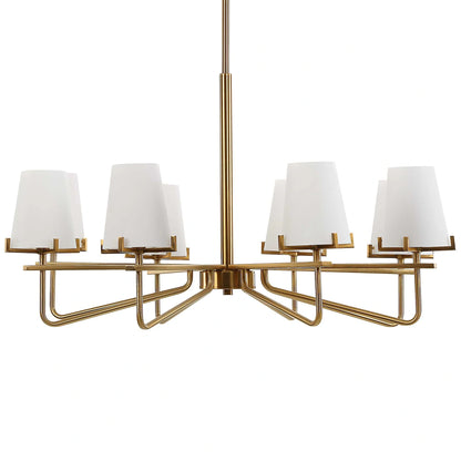 8 Light Brass Chandelier