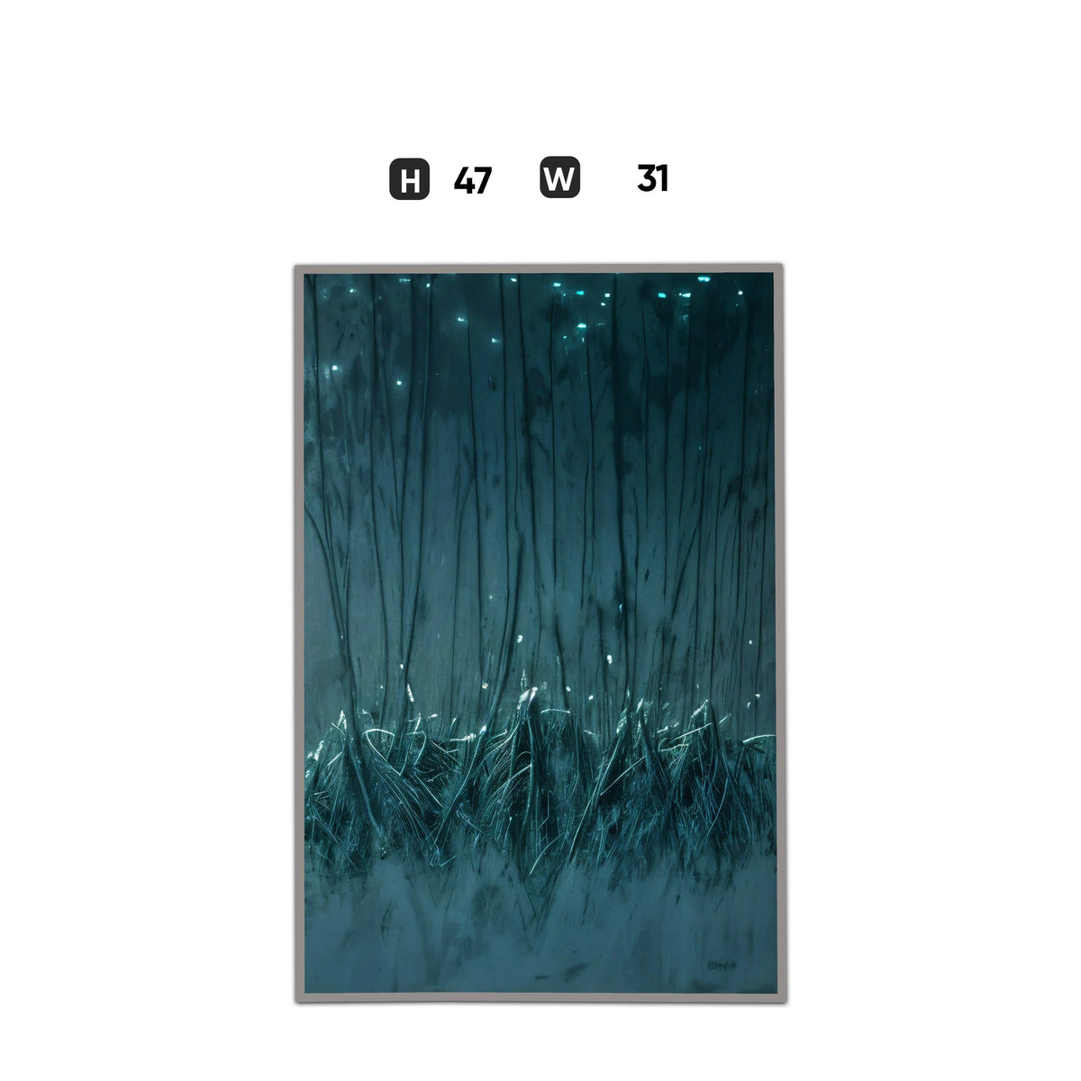 Dusk Large Hand-Painted Canvas Wall Art - 31"x47" Serenity