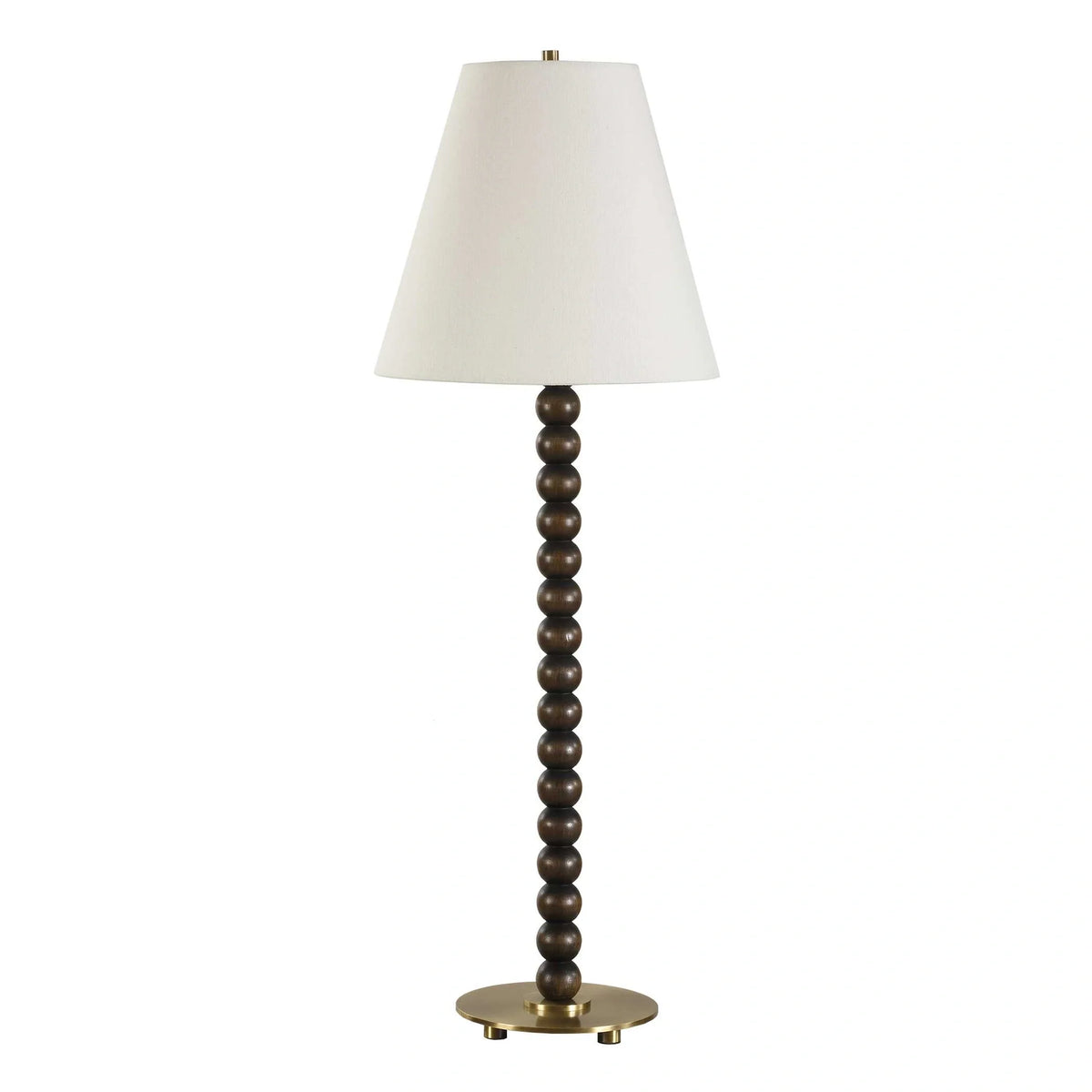 Stacked Wood Sphere Table Lamp