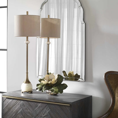 Plated Brass Buffet Lamp
