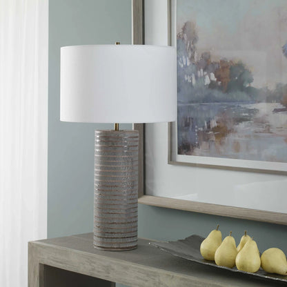 Gray Table Lamp