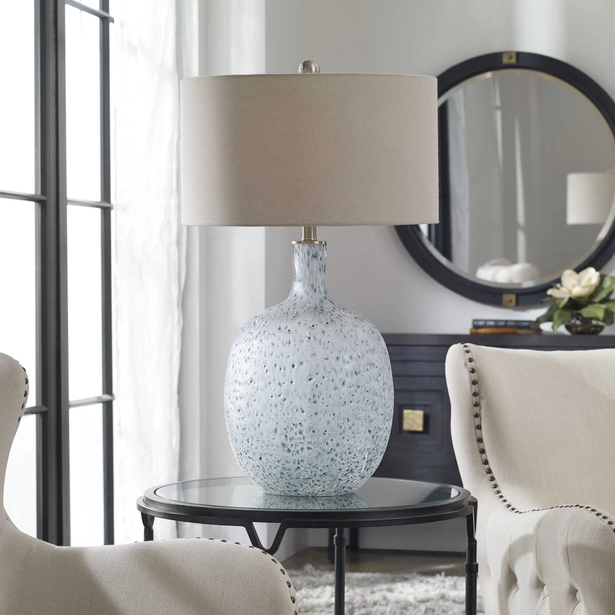 Ocean Wave Glass Table Lamp