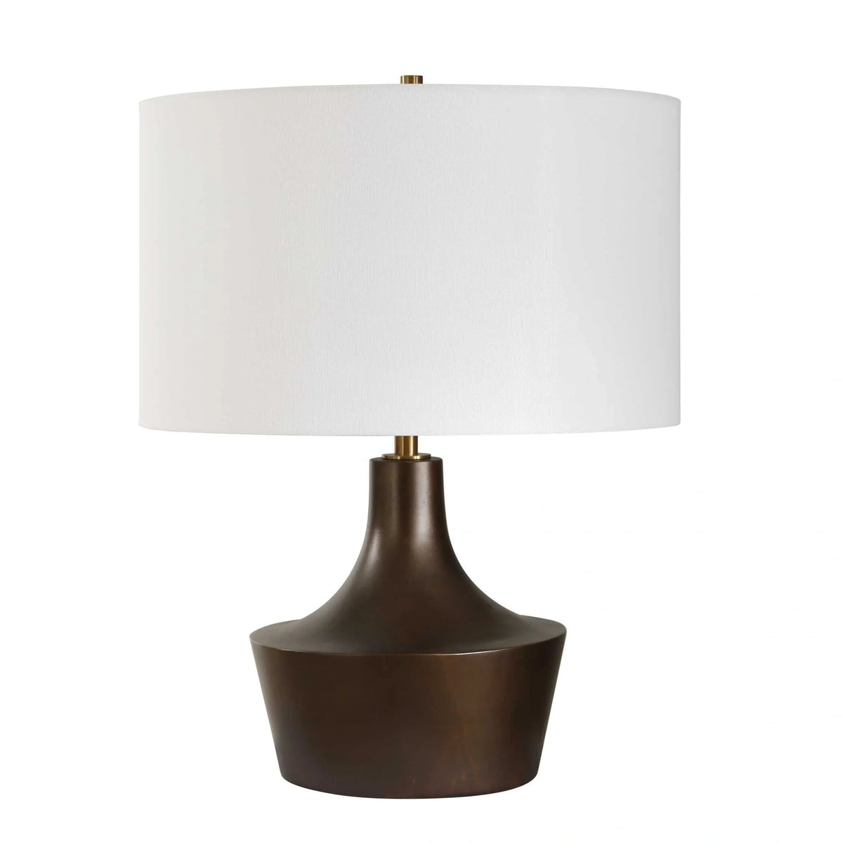 Curved Bronze Table Lamp