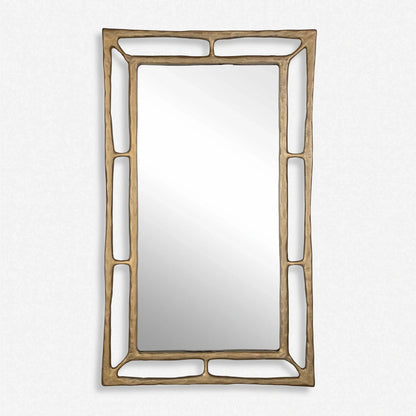Hammered Brass Rectangle Mirror