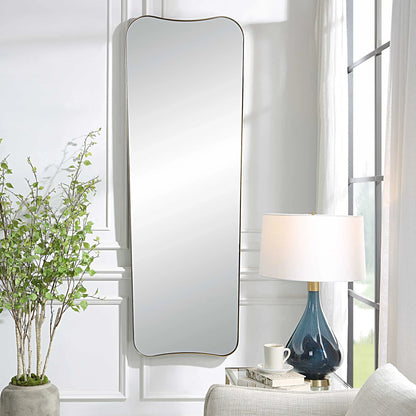 Large Antique Brass Mirror