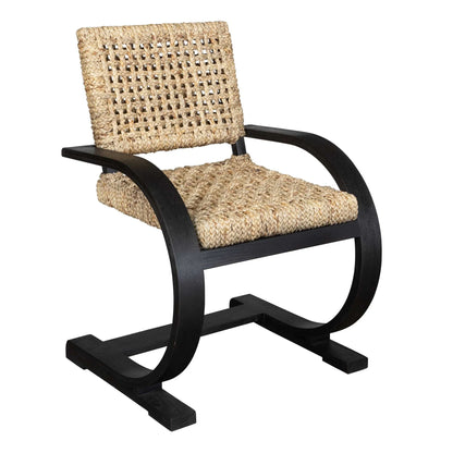 Woven Black Dining Chair