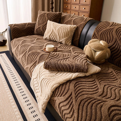 Bohemian Style Plush Sofa Cushion Cover, Soft Winter & Autumn Decorative Throw Pillow Case, Home Furniture Accessory, Home Textile