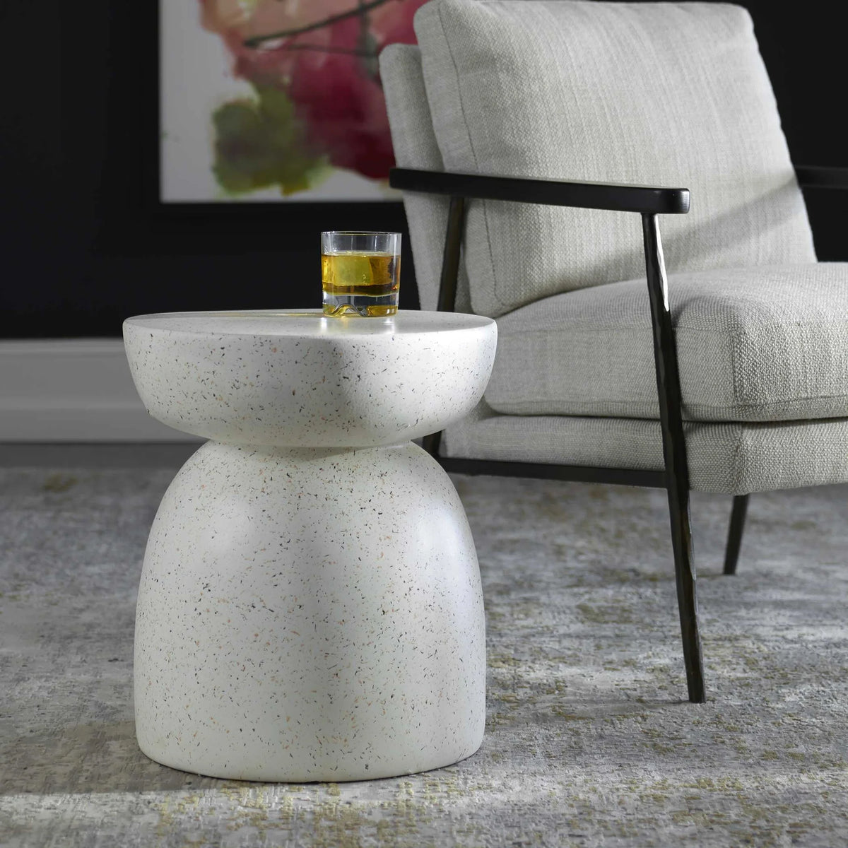 Cast Resin Accent Table
