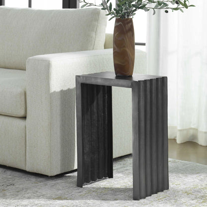 Sculptural Aluminum Accent Table