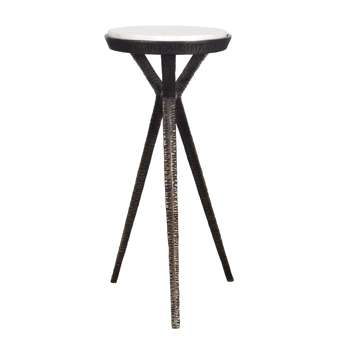 White Marble Accent Table